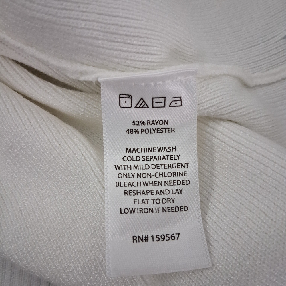 Brand NEW White Collared Sweater with Black Trim - Picture 4 of 7